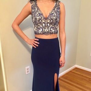 Navy Three Piece Formal Dress